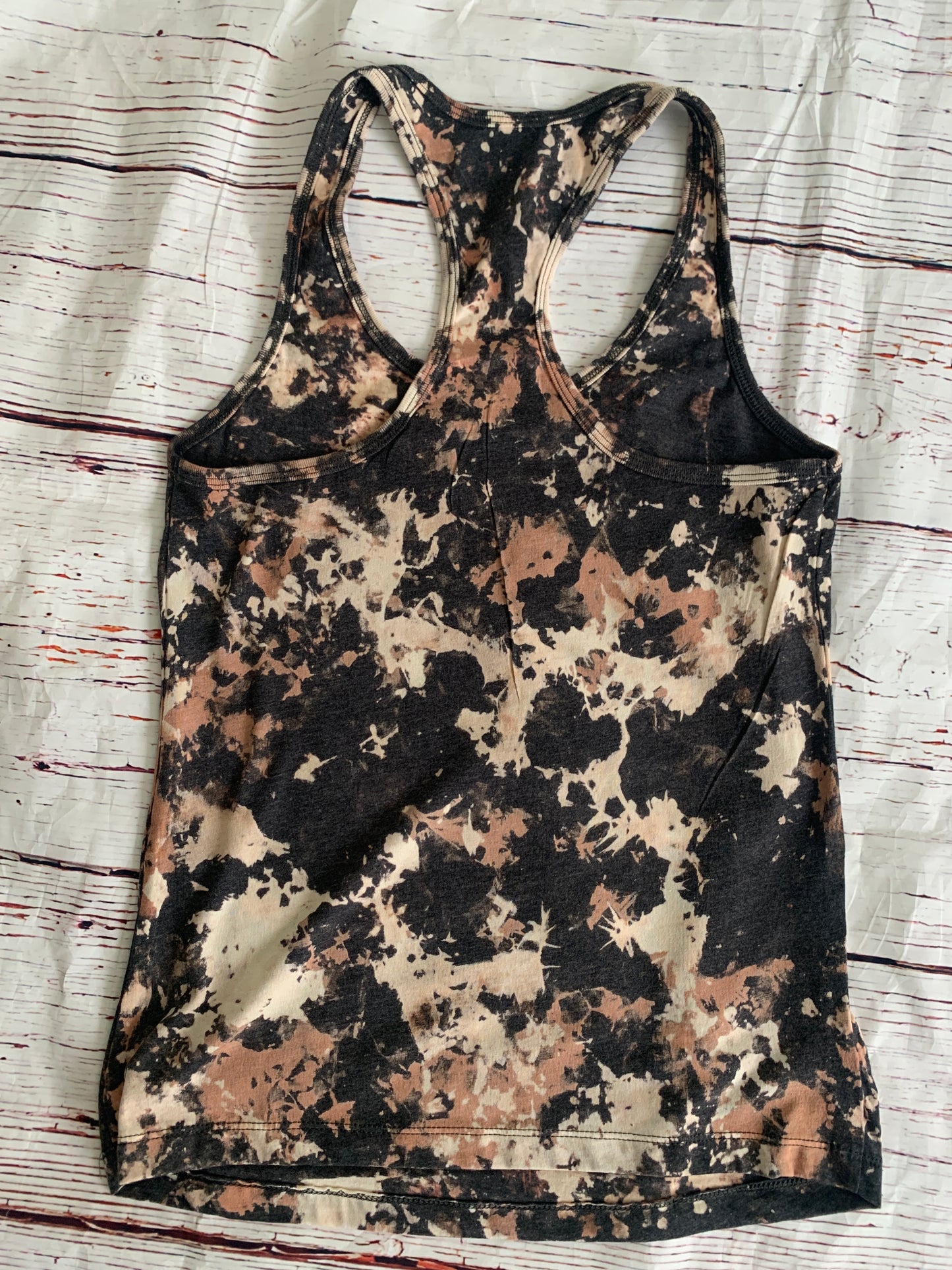 Shop Small Tank Top Acid Wash Cowhide Tee